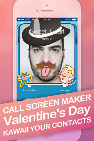 Call Screen Maker Pro - Pink Valentine's Day Special for iOS 8 screenshot 2