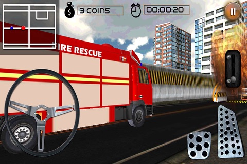 911 fire truck rescue simulator : drive the emergency firefighter car vehicle to accidental areas screenshot 4