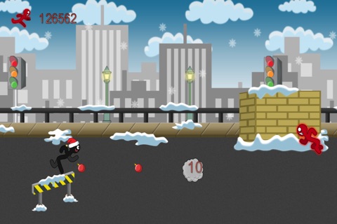 Stick-Man Santa-Claus Holiday Town Dash for Kid-s screenshot 2