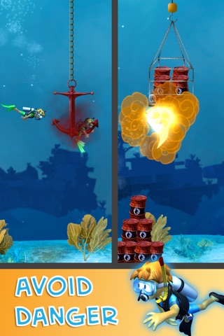 DiveMaster - Underwater Scuba Diver Treasure Race game with sharks and dolphins screenshot 2