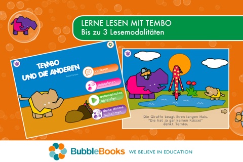 Tembo y los otros. Cuento educativo para niños. Juegos de Memoria y Puzzle. Aprende idiomas con Tembo, una genial app educativa screenshot 3