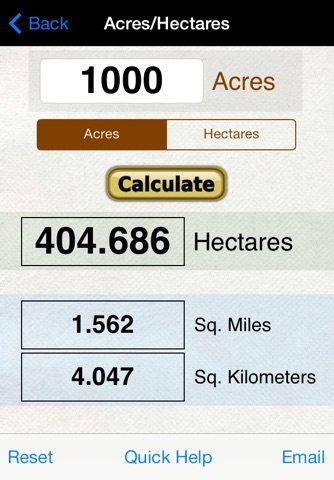 Hectares, Area Calc/Converter screenshot 3