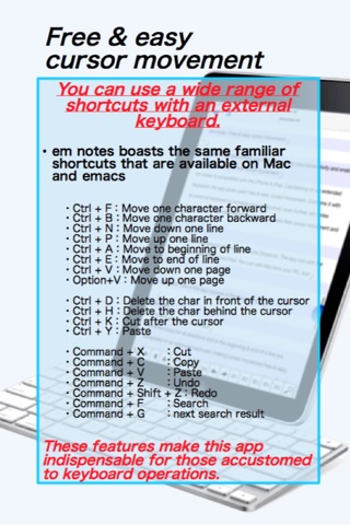 em notes for Dropbox -only editor that supports all shortcuts- screenshot 2