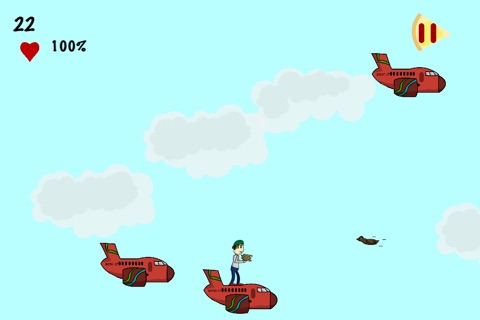 Mr Wing-It! - a mad dash jumping between planes to deliver in-flight fast food to the needy whilst avoiding the birds! screenshot 2