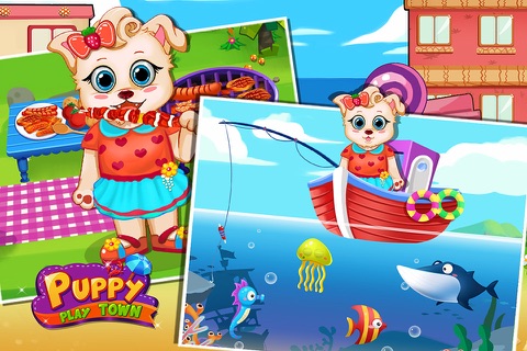 Little Puppy's Dream Town - Kids Play Mini Games screenshot 3