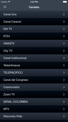 Captura de Pantalla 1 Televisión de Colombia iphone