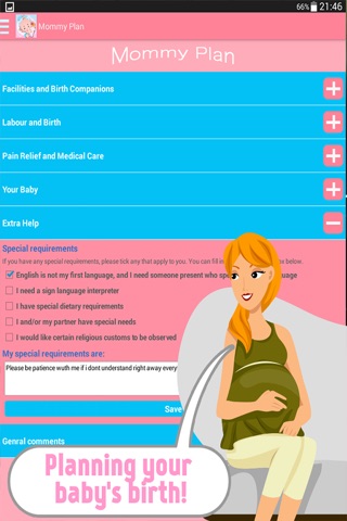 Mommy's Plan: A Medical List of Wishes For Newborn Projects screenshot 2