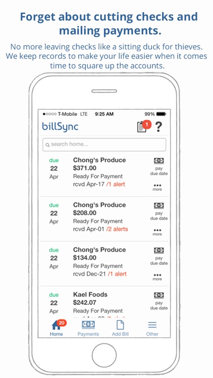 billSync, More than bill pay. Analytics to Save Money.