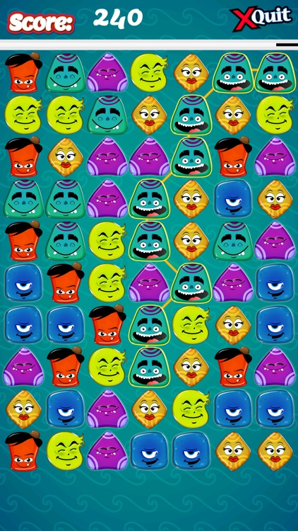 Jelly Creatures Match 3 Mania - Brilliant Multiplayer where you Draw Lines, Connect & Link Interlocked Colorful Monsters