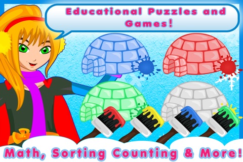 Frozen Preschool Deluxe - Educational Games for kids & Toddlers to teach Counting Numbers, Colors, Alphabet and Shapes! screenshot 2