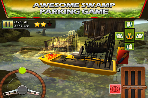Swamp Boat 3D River Sports Fast Parking Race Game screenshot 2