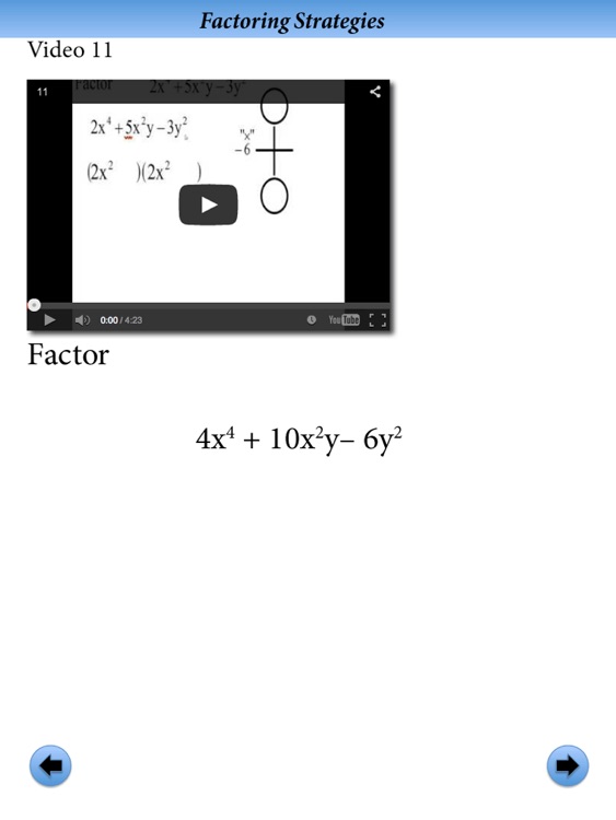 Factoring Strategies & Solving Quadratic Equations