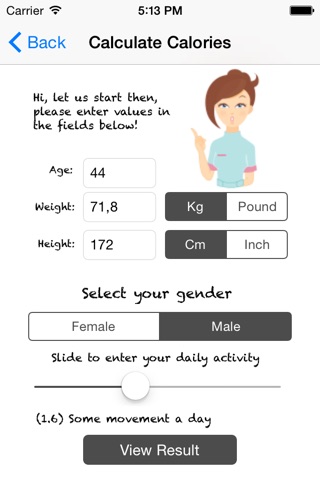 Calorie Calculator - Health integrated - finds daily calories, BMR and your BMI screenshot 2