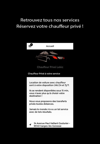 Chauffeur Privé Lekic screenshot 2