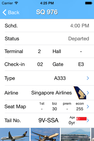 SG Changi Airport - iPlane Flight Information screenshot 3