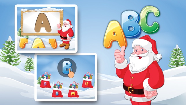 Letters with Santa Free - Kids Learn Alphabet and Letters(圖1)-速報App