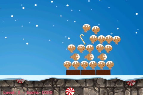 Christmas Holiday Candy Smash - Knock 'Em Gingerbread Men FREE screenshot 2