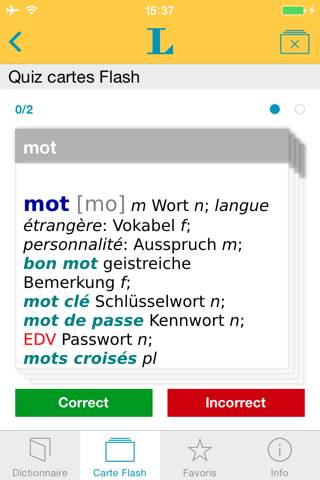Französisch <-> Deutsch Wörterbuch Basic mit Sprachausgabe screenshot 3