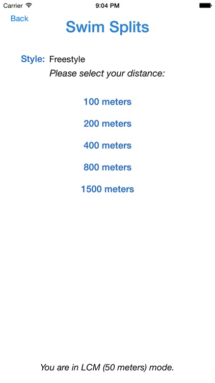 Swim Splits
