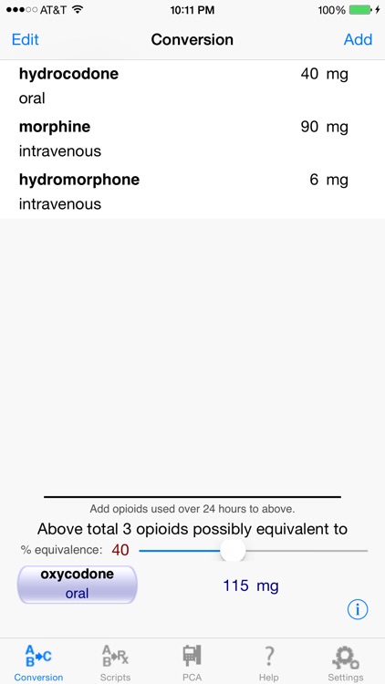eOpioid™ : Opioids & Opiates Calculator