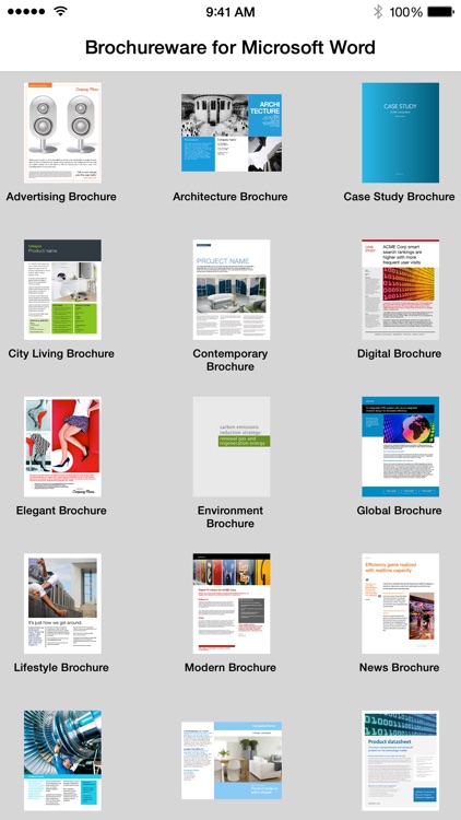 Brochureware for Microsoft Word