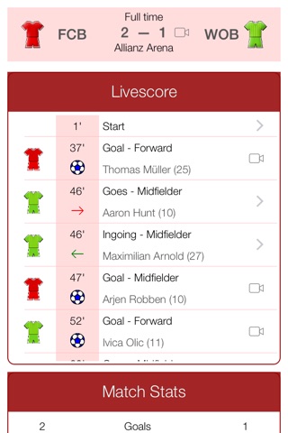 Deutsche Fußball 2014-2015 - Mobile Match Centre screenshot 3