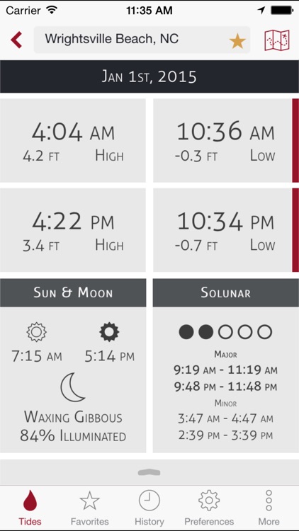 Rise - Tide & Solunar Predictions, Sun & Moon Forecasts