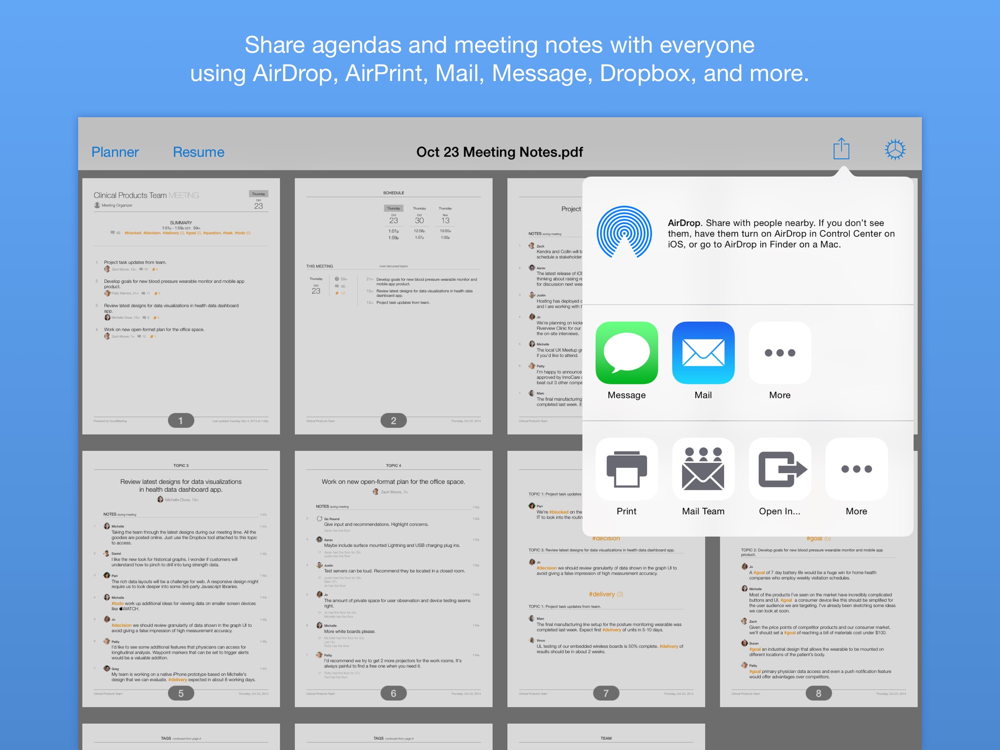 GoodMeeting - Meeting Planning, Note Taking, Time Management, Agenda Sharing screenshot 4