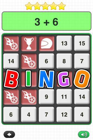 Math Bingo Games - A Racing Game for Kids by Tap To Learn screenshot 2