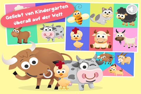Play with Cartoon Farm Animals - The 1st Sound Game for a toddler and a whippersnapper free screenshot 3