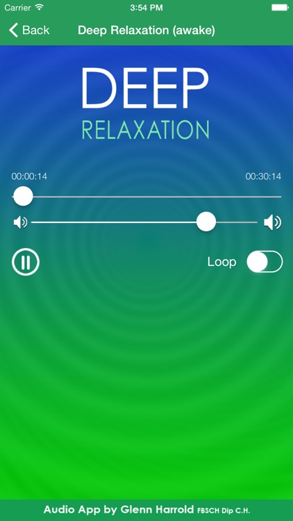 Deep Relaxation Hypnosis AudioApp-Glenn Harrold