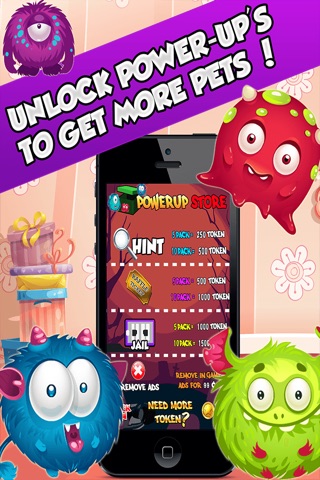 A Monsters Match 3 Puzzle games for Kids screenshot 2