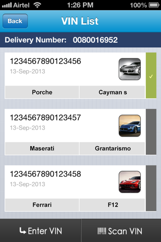 Car Delivery Acceptance screenshot 2
