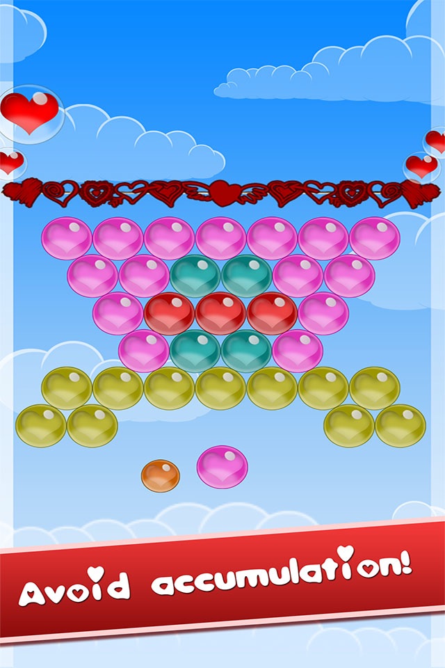 Bubble Shooter Love Valentine - A deluxe match 3 puzzle special for Valentine's day screenshot 4