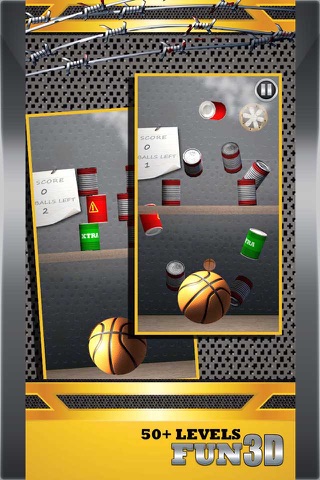 Shoot Hoops Basketball Toss Game 3D - Real Knockdown Cans Flick Game screenshot 4