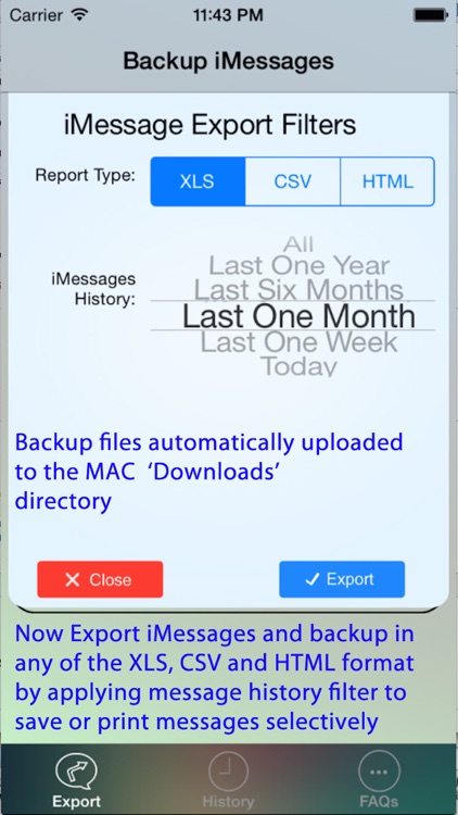 Export Messages - Save Print Backup Recover Text SMS iMessages by