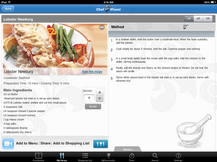 Chef Vivant – Customizable, Interactive eCookbooks