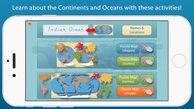 World Continents and Oceans - A Montesso
