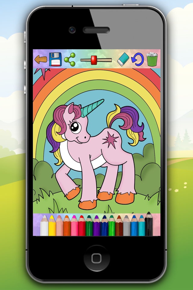 Unicorns and ponies - drawings to paint and coloring book screenshot 4