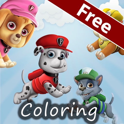 Paw Puppy the beautiful patrol Coloring Game iOS App