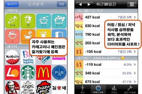 칼로리 관리 (식사습관과 체중을 통합관리하는 다이어트앱) screenshot 4