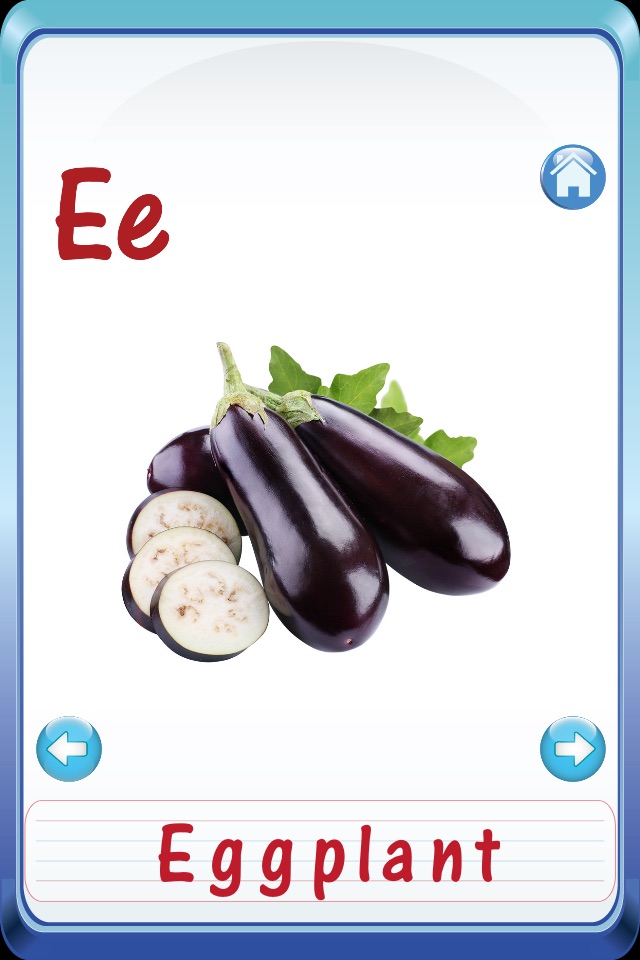 Kids Fruits & Vegetables ABC Alphabets flash cards for preschool kindergarten Boys & girls screenshot 4