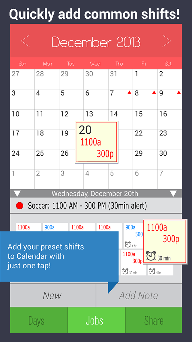 カレンダー Pro - 仕事のシフト管理者 screenshot1