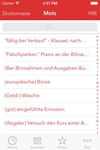 Verbis Dictionary – Deutsch - Französisch Wörterbuch der Finanzen, Banken & Buchhaltung Begriffe. Verbis Dictionary - Français — Allemand Dictionnaire des Termes de Finance, Banque et Comptabilité screenshot 2