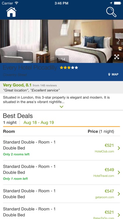 London Hotels + Hotels Tonight in London Search and Compare Price screenshot-3