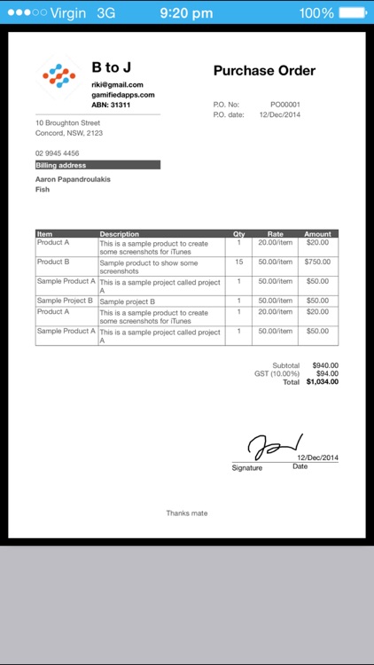 Purchase Order Pro