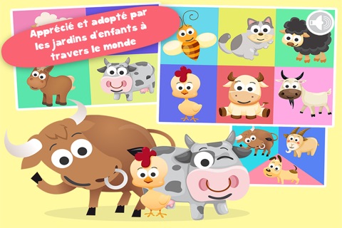 Play with Cartoon Farm Animals - The 1st Sound Game for a toddler and a whippersnapper free screenshot 3