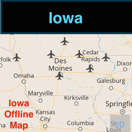 Iowa Offline Map with Real Time Traffic Cameras