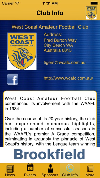 West Coast Amateur Football Club screenshot-3