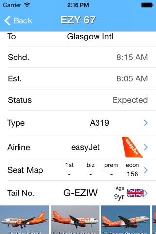 Glasgow Airport - iPlane Flight Information screenshot 2